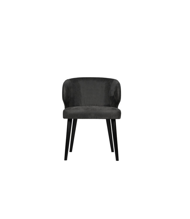 PTMD Fiori Anthracite terra leather dining chair