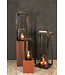 PTMD Hythm Black casted alu lantern with glass S