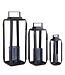 PTMD Hythm Black casted alu lantern with glass S