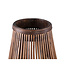 PTMD Lysia Brown round bamboo lantern with glass L