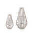 PTMD Lysia Sand round bamboo lantern with glass L