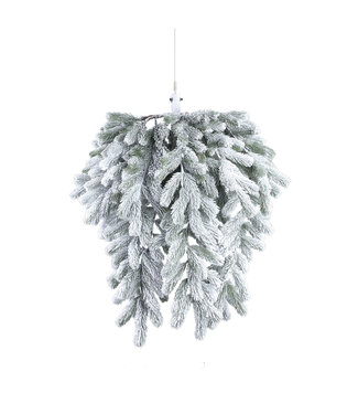 PTMD Rosamond White PVC and PE mix hanging wreath long
