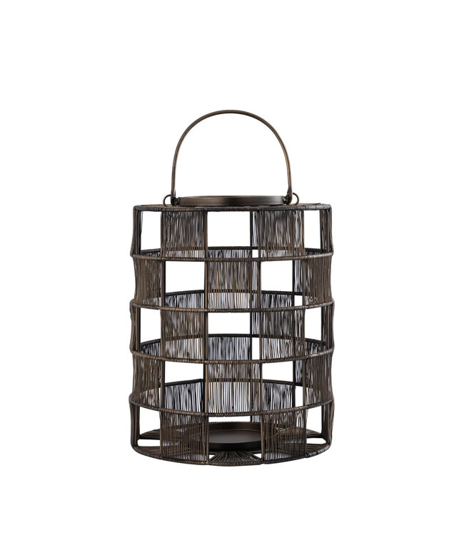 PTMD Stenn Brass iron round wired lantern squares S