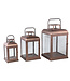 PTMD Vitoria Copper rectangle iron lantern with glass S