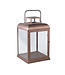 PTMD Vitoria Copper rectangle iron lantern with glass L