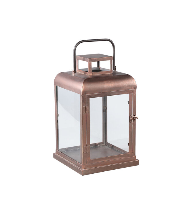 PTMD Vitoria Copper rectangle iron lantern with glass M