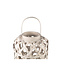 PTMD Mayita Sand round bamboo lantern with glass L