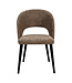 PTMD Abierto Taupe 9804 nanci fabric dining chair