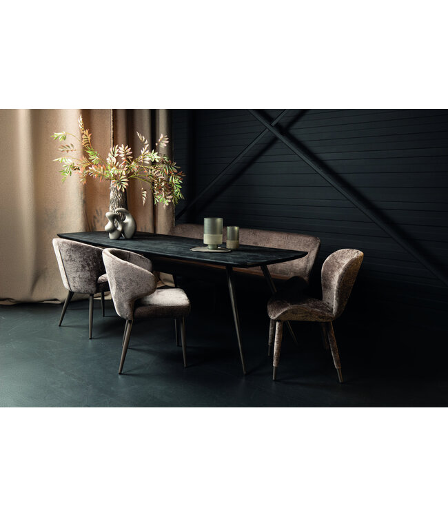 PTMD Ares Grey dining chair aphrodite 7 mocco clay leg