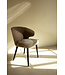 PTMD Fiori Anthracite 0504 dining chair black wood legs