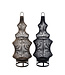 PTMD Tobin Black iron round wired shaped lantern