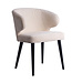 PTMD Fiori White 9852 dining chair black wood legs