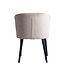 PTMD Fiori White 9852 dining chair black wood legs