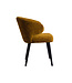 PTMD Fiori Yellow 6057 dining chair black wood legs