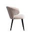 PTMD Fiori White 9852 dining chair black wood legs