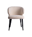 PTMD Fiori White 9852 dining chair black wood legs