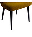 PTMD Fiori Yellow 6057 dining chair black wood legs