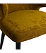 PTMD Fiori Yellow 6057 dining chair black wood legs