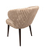 PTMD Fiori Beige 09 dining chair dark brown wood legs