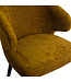 PTMD Fiori Yellow 6057 dining chair black wood legs