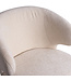 PTMD Fiori White 9852 dining chair black wood legs