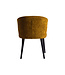 PTMD Fiori Yellow 6057 dining chair black wood legs