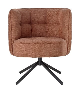 PTMD Odin Rust diningchair legacy 6 deepterra black leg