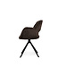 PTMD Link Dining chair dark grey fabric with metal legs