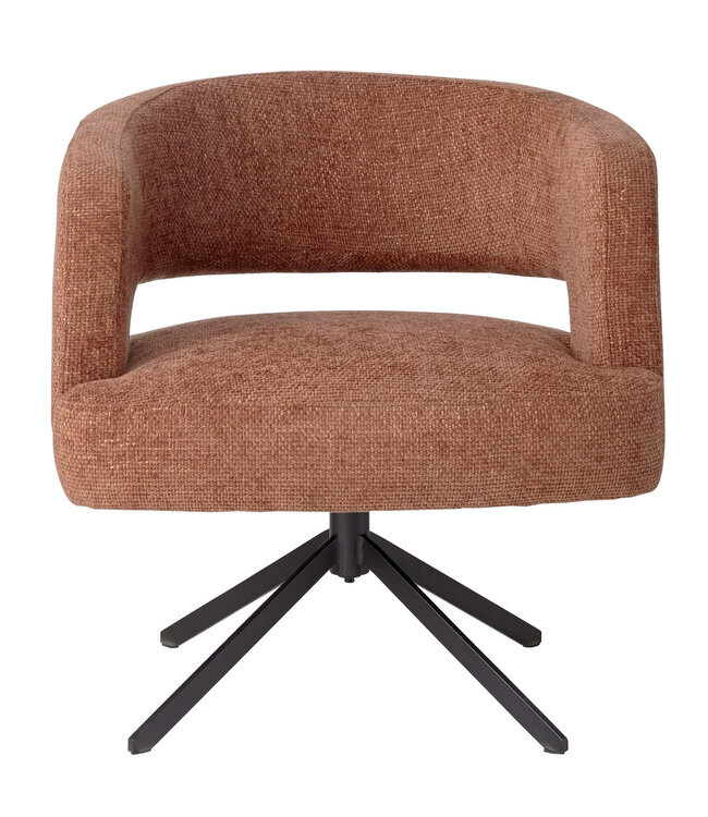 PTMD Baldr Rust diningchair legacy6 deepterra black leg