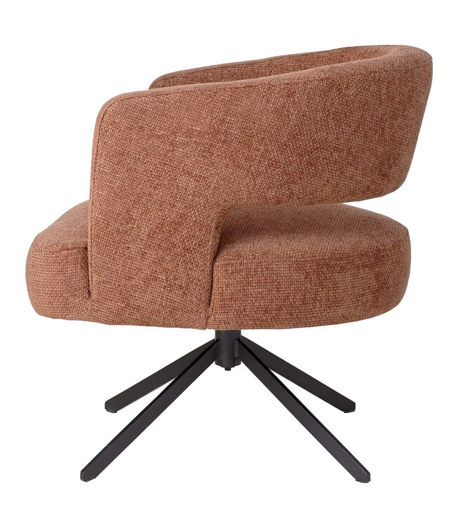 PTMD Baldr Rust diningchair legacy6 deepterra black leg