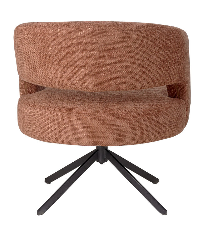 PTMD Baldr Rust diningchair legacy6 deepterra black leg