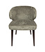 PTMD Fiori Green 13 dining chair dark brown wood legs