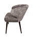 PTMD Fiori Taupe 19 dining chair dark brown wood legs
