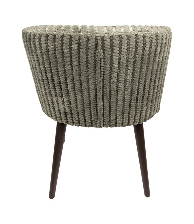 PTMD Fiori Green 13 dining chair dark brown wood legs