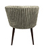 PTMD Fiori Green 13 dining chair dark brown wood legs