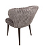 PTMD Fiori Taupe 19 dining chair dark brown wood legs