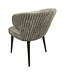 PTMD Fiori Green 13 dining chair dark brown wood legs
