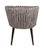 PTMD Fiori Taupe 19 dining chair dark brown wood legs