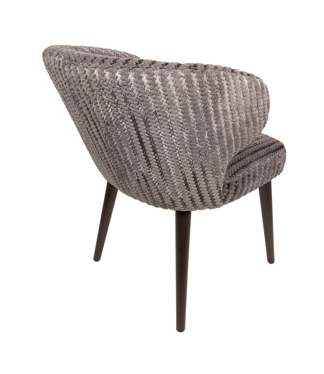 PTMD Fiori Taupe 19 dining chair dark brown wood legs