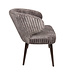 PTMD Fiori Taupe 19 dining chair dark brown wood legs