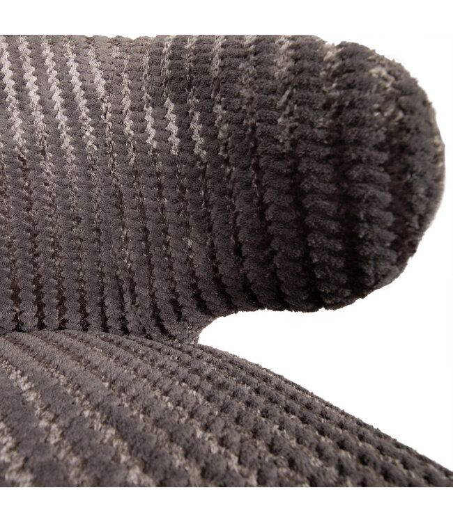 PTMD Fiori Taupe 19 dining chair dark brown wood legs