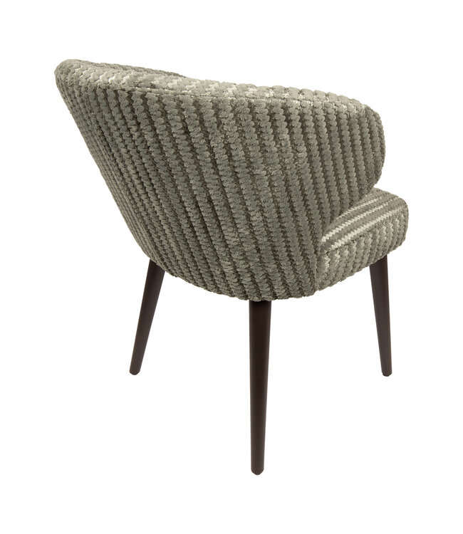 PTMD Fiori Green 13 dining chair dark brown wood legs