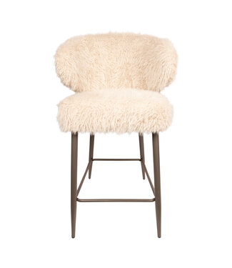 PTMD Ares Bar Chair Hair Beige