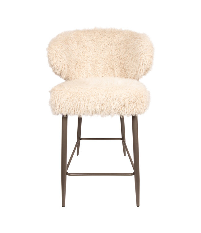 PTMD Ares Bar Chair Hair Beige