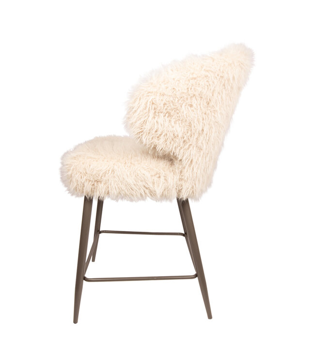 PTMD Ares Bar Chair Hair Beige