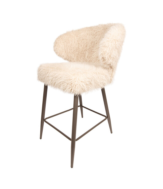 PTMD Ares Bar Chair Hair Beige