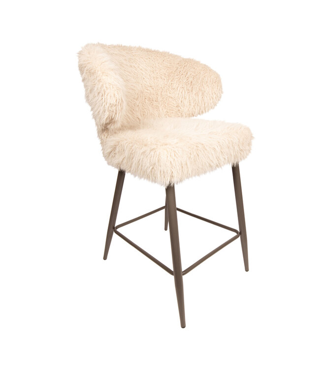 PTMD Ares Bar Chair Hair Beige