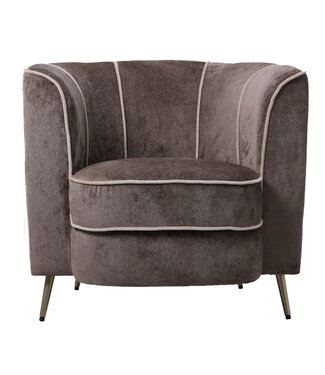 PTMD John Grey fauteuil aphrodite 7 mocco beige stripes