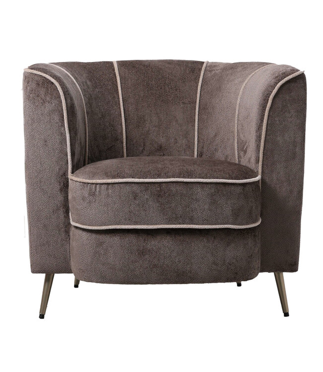 PTMD John Grey fauteuil aphrodite 7 mocco beige stripes
