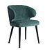 PTMD Fiori Petrol 502 dining chair black wood legs